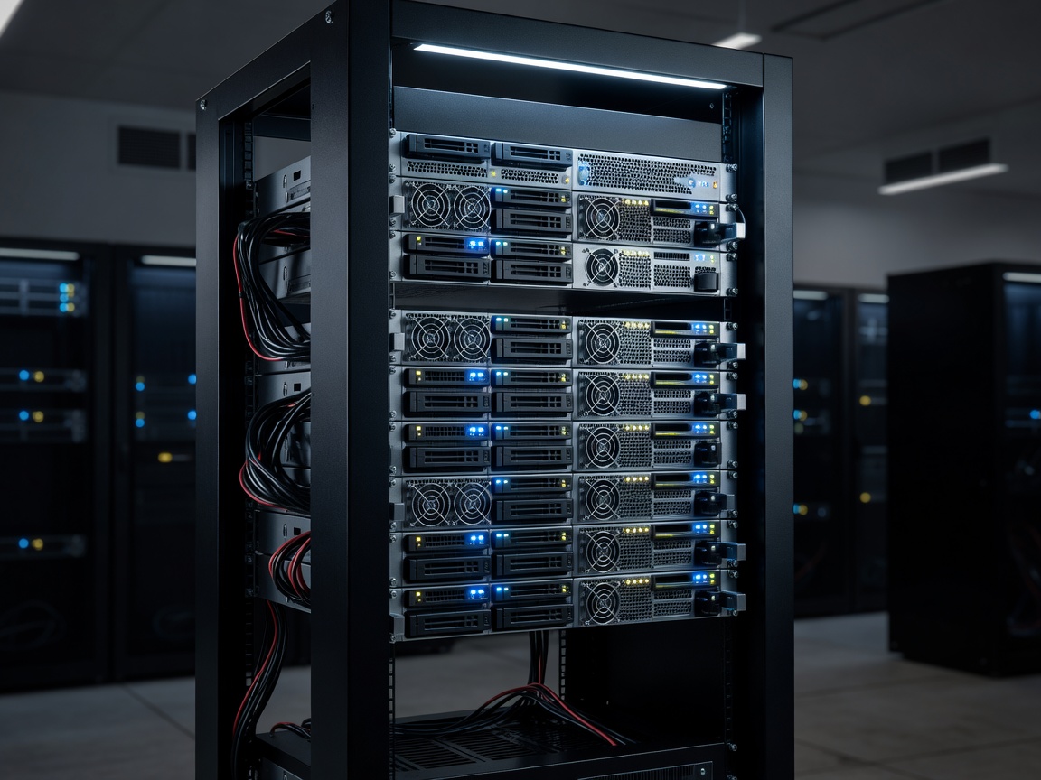 A network video recorder server rack for local storage